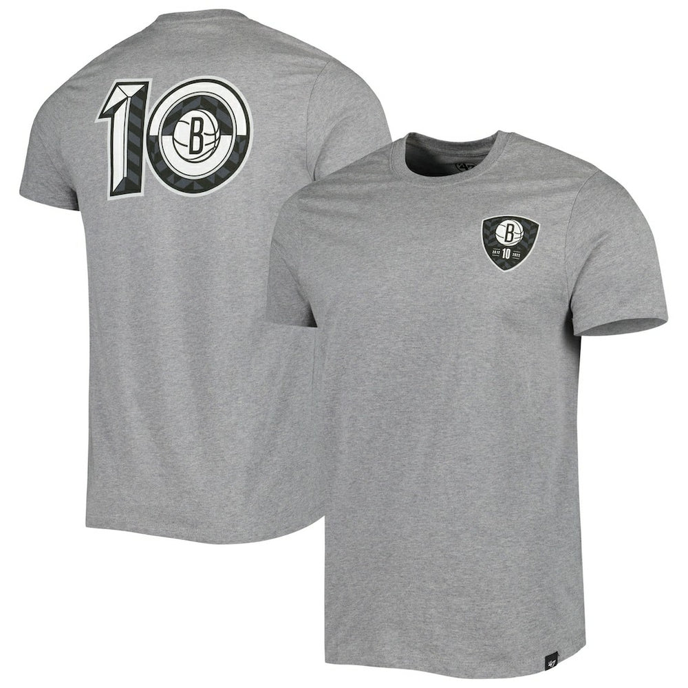 Brooklyn Nets '47 10th Anniversary Backer T-Shirt - Heather Gray online