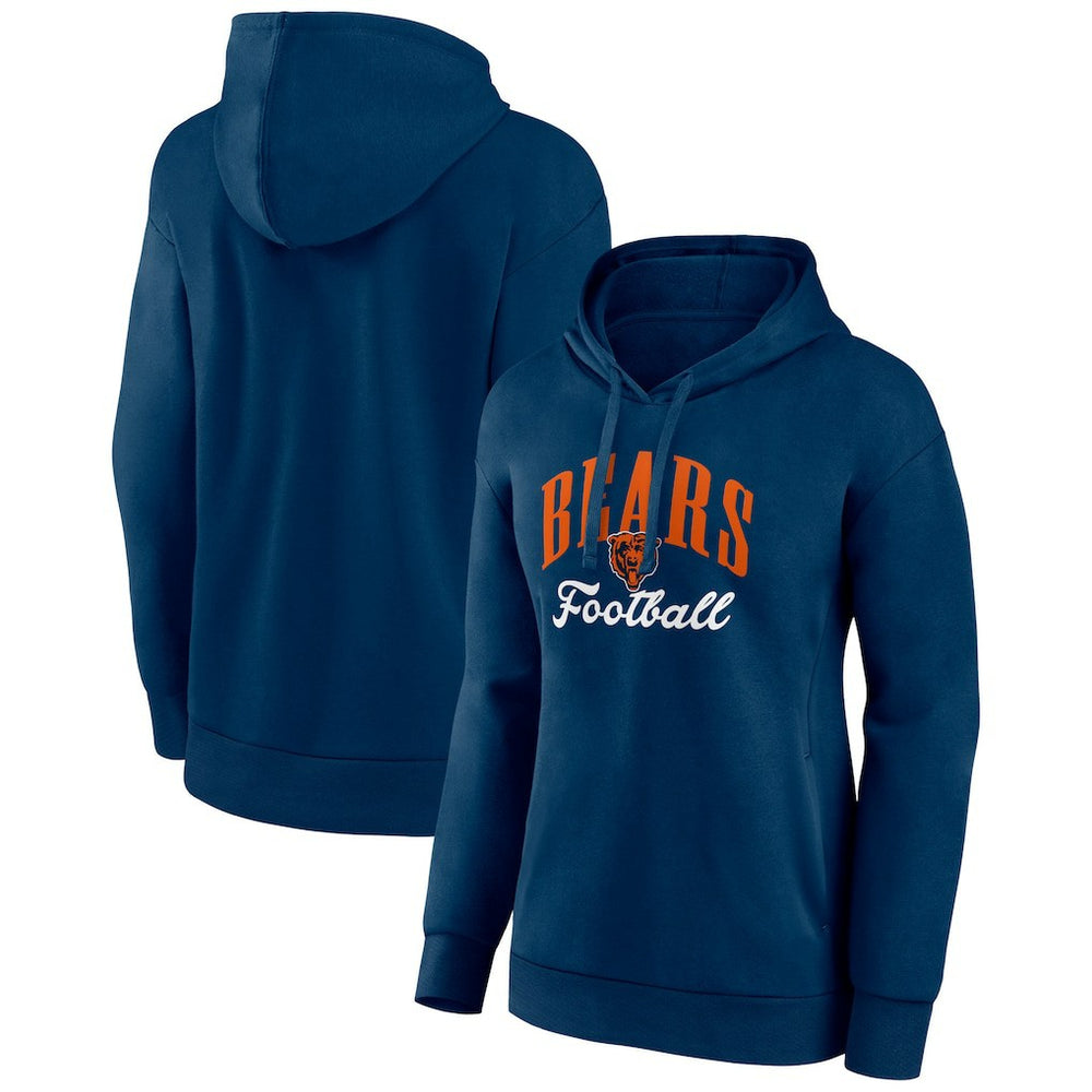Chicago Bears Women's Victory Script Pullover Hoodie - Navy outlet
