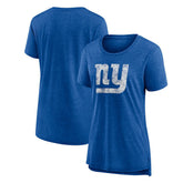 New York Giants Women's Throwback Team Logo Tri-Blend T-Shirt - Heather Royal online
