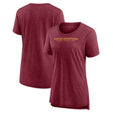 Washington Commanders Women's Throwback Team Logo Tri-Blend T-Shirt - Heather Burgundy for sale