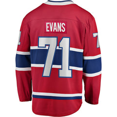 Jake Evans Montreal Canadiens Fanatics Home Breakaway Player Jersey - Red Jerseys