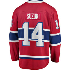 Nick Suzuki Montreal Canadiens Fanatics Home Captain Patch Breakaway Player Jersey - Red Jerseys