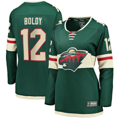 Matthew Boldy Minnesota Wild Fanatics Women's Home Breakaway Player Jersey - Green Jerseys