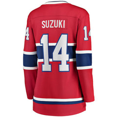 Nick Suzuki Montreal Canadiens Fanatics Women's Home Captain Patch Breakaway Player Jersey - Red Jerseys