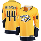 Kiefer Sherwood Nashville Predators Fanatics Women's Home Breakaway Player Jersey - Gold Jerseys
