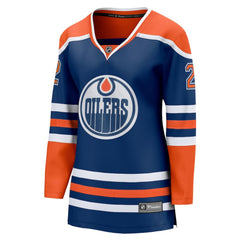 Evan Bouchard Edmonton Oilers Fanatics Women's Home Breakaway Player Jersey - Royal Jerseys