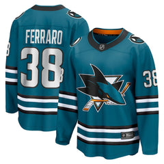 Mario Ferraro San Jose Sharks Fanatics Home Breakaway Player Jersey - Teal Jerseys