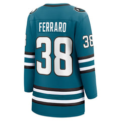 Mario Ferraro San Jose Sharks Fanatics Women's Home Breakaway Player Jersey - Teal Jerseys