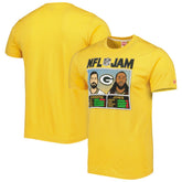 Aaron Rodgers & Aaron Jones Green Bay Packers Homage Unisex NFL Jam Tri-Blend T-Shirt - Heather Gold online