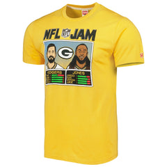 Aaron Rodgers & Aaron Jones Green Bay Packers Homage Unisex NFL Jam Tri-Blend T-Shirt - Heather Gold online