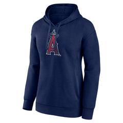 Los Angeles Angels Women's Distressed Team Pullover Hoodie Navy