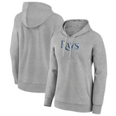 Tampa Bay Rays Women's Distressed Team Pullover Hoodie Gray