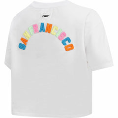 San Francisco Giants Pro Standard Women's Washed Neon Cropped Boxy T-Shirt White