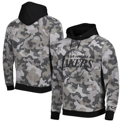Los Angeles Lakers Hugo Boss x NBA Camo Pullover Hoodie - Black sale