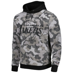 Los Angeles Lakers Hugo Boss x NBA Camo Pullover Hoodie - Black sale