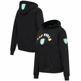 Las Vegas Raiders Pro Standard Women's Neon Fleece Pullover Hoodie - Black on sale
