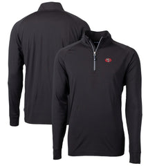 San Francisco 49ers Cutter & Buck Adapt Eco Knit Stretch Recycled Big & Tall Quarter-Zip Throwback Pullover Top - Black for sale