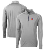 Denver Broncos Cutter & Buck Adapt Eco Knit Stretch Recycled Big & Tall Quarter-Zip Throwback Pullover Top - Gray on sale