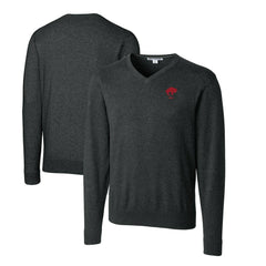 Buffalo Bills Cutter & Buck Throwback Logo Lakemont Tri-Blend Big & Tall V-Neck Pullover Sweater - Heather Charcoal for sale