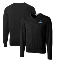 Detroit Lions Cutter & Buck Throwback Logo Lakemont Tri-Blend Big & Tall V-Neck Pullover Sweater - Black outlet
