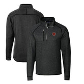 Chicago Bears Cutter & Buck Mainsail Sweater-Knit Big & Tall Half-Zip Pullover Jacket - Heather Charcoal on sale