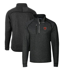 Chicago Bears Cutter & Buck Mainsail Sweater-Knit Big & Tall Half-Zip Pullover Jacket - Heather Charcoal on sale
