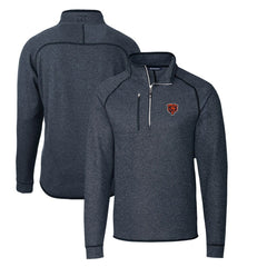 Chicago Bears Cutter & Buck Mainsail Sweater-Knit Big & Tall Half-Zip Pullover Jacket - Heather Navy outlet