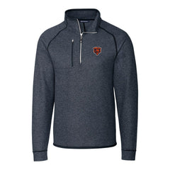 Chicago Bears Cutter & Buck Mainsail Sweater-Knit Big & Tall Half-Zip Pullover Jacket - Heather Navy outlet