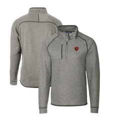 Chicago Bears Cutter & Buck Mainsail Sweater-Knit Big & Tall Half-Zip Pullover Jacket - Heather Gray online