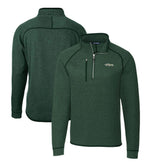New York Jets Cutter & Buck Mainsail Sweater-Knit Big & Tall Half-Zip Pullover Jacket - Heather Green on sale