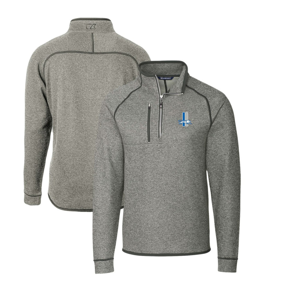 Detroit Lions Cutter & Buck Mainsail Sweater-Knit Big & Tall Half-Zip Pullover Jacket - Heather Gray cheap