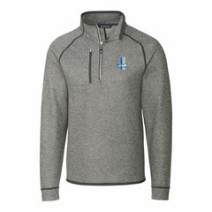 Detroit Lions Cutter & Buck Mainsail Sweater-Knit Big & Tall Half-Zip Pullover Jacket - Heather Gray cheap