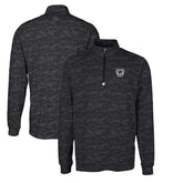 Las Vegas Raiders Cutter & Buck Throwback Logo Big & Tall Traverse Camo Print Stretch Quarter-Zip Pullover Top - Black sale