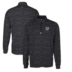 Las Vegas Raiders Cutter & Buck Throwback Logo Big & Tall Traverse Camo Print Stretch Quarter-Zip Pullover Top - Black sale