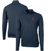 Chicago Bears Cutter & Buck Throwback Logo Virtue Eco Pique Recycled Quarter-Zip Big & Tall Pullover Top - Navy discount