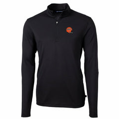 Cincinnati Bengals Cutter & Buck Throwback Logo Virtue Eco Pique Recycled Quarter-Zip Big & Tall Pullover Top - Black discount