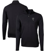 Atlanta Falcons Cutter & Buck Throwback Logo Virtue Eco Pique Recycled Quarter-Zip Big & Tall Pullover Top - Black on sale
