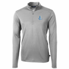 Detroit Lions Cutter & Buck Throwback Logo Virtue Eco Pique Recycled Quarter-Zip Big & Tall Pullover Top - Gray discount