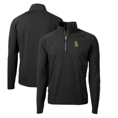 Green Bay Packers Cutter & Buck Adapt Eco Knit Hybrid Throwback Recycled Quarter-Zip Pullover - Black sale