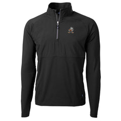 Cleveland Browns Cutter & Buck Adapt Eco Knit Hybrid Recycled Quarter-Zip Throwback Pullover Top - Black discount