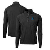 Detroit Lions Cutter & Buck Adapt Eco Knit Hybrid Recycled Quarter-Zip Throwback Pullover Top - Black for sale