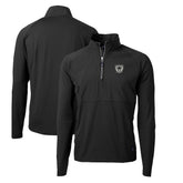 Las Vegas Raiders Cutter & Buck Adapt Eco Knit Hybrid Recycled Quarter-Zip Throwback Pullover Top - Black for sale