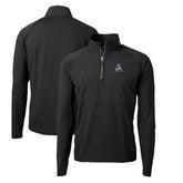 New England Patriots Cutter & Buck Adapt Eco Knit Hybrid Recycled Quarter-Zip Throwback Pullover Top - Black online