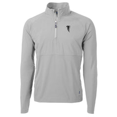 Atlanta Falcons Cutter & Buck Adapt Eco Knit Hybrid Recycled Quarter-Zip Throwback Pullover Top - Gray sale
