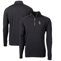 Green Bay Packers Cutter & Buck Adapt Eco Knit Stretch Recycled Quarter-Zip Throwback Pullover Top - Black sale