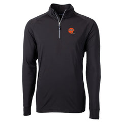 Cincinnati Bengals Cutter & Buck Adapt Eco Knit Stretch Recycled Quarter-Zip Throwback Pullover Top - Black cheap