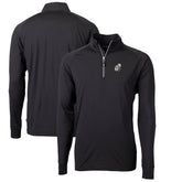 New Orleans Saints Cutter & Buck Adapt Eco Knit Stretch Recycled Quarter-Zip Throwback Pullover Top - Black online