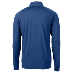 New England Patriots Cutter & Buck Adapt Eco Knit Stretch Recycled Quarter-Zip Throwback Pullover Top - Royal sale
