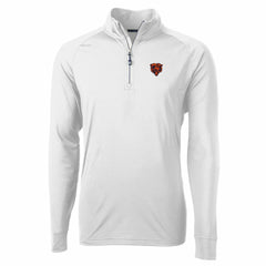 Chicago Bears Cutter & Buck Adapt Eco Knit Stretch Recycled Quarter-Zip Throwback Pullover Top - White discount