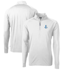 Detroit Lions Cutter & Buck Adapt Eco Knit Stretch Recycled Quarter-Zip Throwback Pullover Top - White cheap